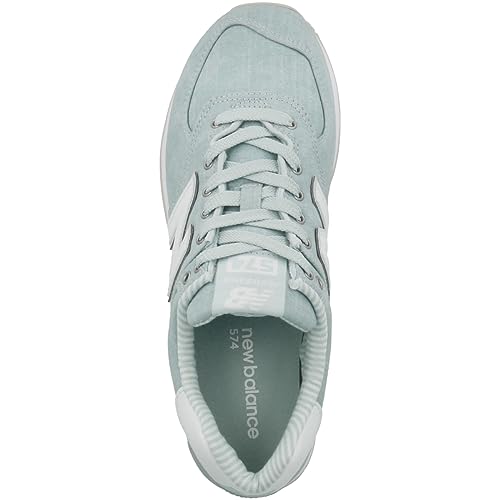 New Balance Women's 574 V2 Beach Chambray Sneaker, Light Porcelain Blue/White, 5