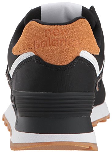 New Balance Women's 574 V2 Back Pack Sneaker, Black/White, 5