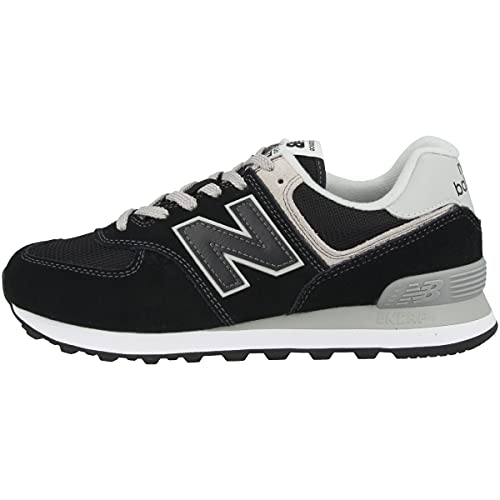 New Balance Women's 574 V2 Mermaid Sneaker, Black/White, 5 W US