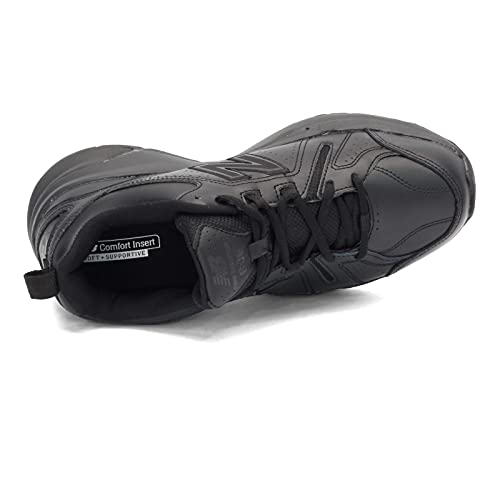 New Balance Men's 608 V5 Casual Comfort Cross Trainer, Black/Black, 10.5 Wide