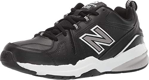 New Balance Men's 608 V5 Casual Comfort Cross Trainer, Black/White, 10