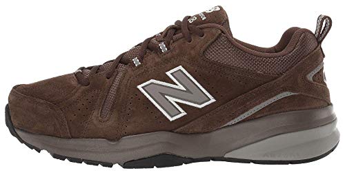 New Balance Men's 608 V5 Casual Comfort Cross Trainer, Chocolate Brown/White, 10.5 Wide