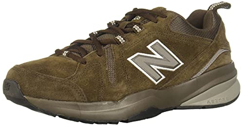 New Balance Men's 608 V5 Casual Comfort Cross Trainer, Chocolate Brown/White, 11 Wide