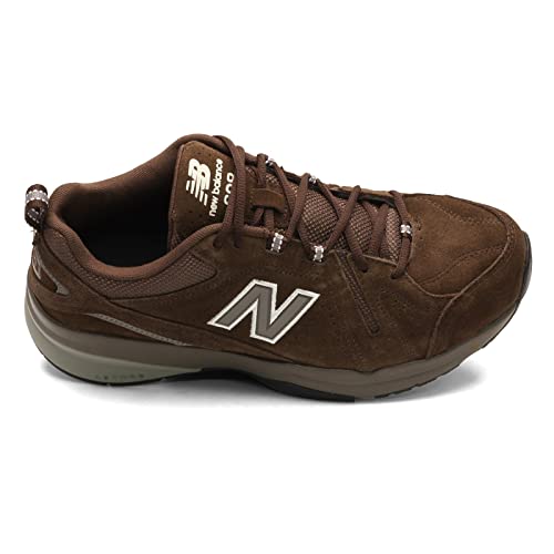 New Balance Men's 608 V5 Casual Comfort Cross Trainer, Chocolate Brown/White, 11 Wide