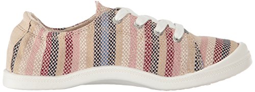 Roxy Women's Bayshore Slip on Sneaker Shoe, Dark Multi Stripe, 8.5