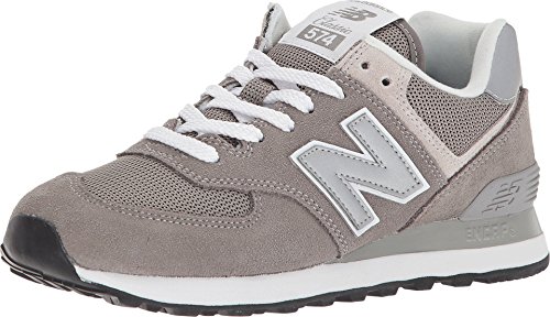 New Balance womens 574 V2 Evergreen Sneaker, Grey/White, 7.5 US
