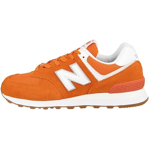 New Balance Women's 574 V2 Essentials Sneaker, Varsity Orange/White, 11.5 W US