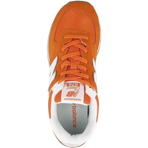 New Balance Women's 574 V2 Essentials Sneaker, Varsity Orange/White, 11.5 W US