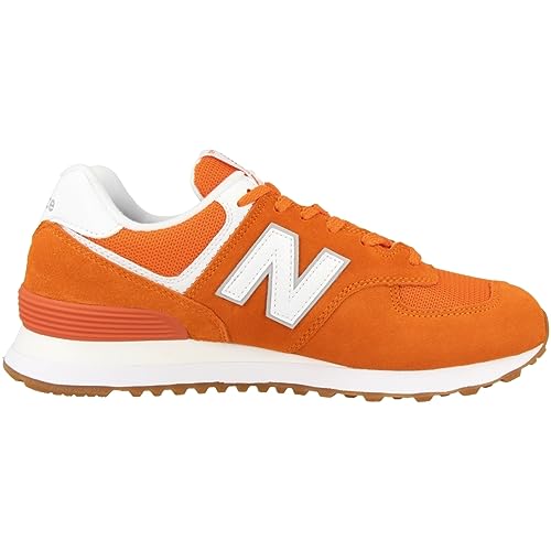 New Balance Women's 574 V2 Essentials Sneaker, Varsity Orange/White, 11.5 W US