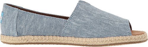 TOMS New Alparagata Open Toe Blue Slub Chambray 11 Womens Shoes