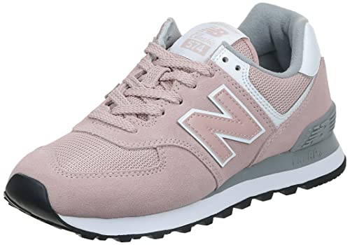 New Balance Womens 574 Core, Pink (Charm/Steel UNC), 7 (40.5 EU)