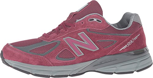 New Balance Men's Made 990 V4 Sneaker, Burgundy, 13 D US