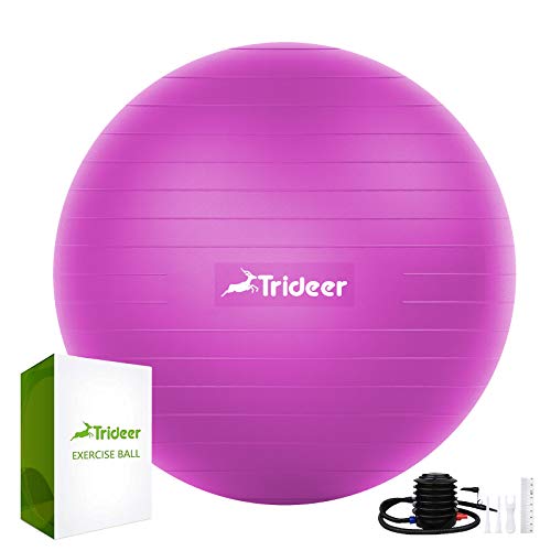 Trideer Exercise Ball (Fuchsia, M(48-55cm))