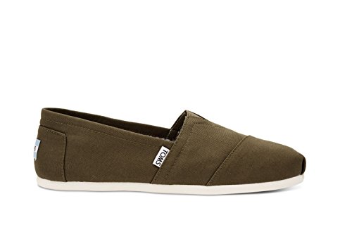 TOMS Men's Classic Canvas Slip-On, Military Olive - 9.5 D(M) US