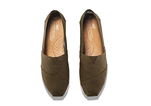 TOMS Men's Classic Canvas Slip-On, Military Olive - 9.5 D(M) US