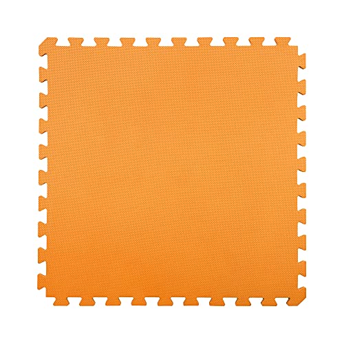 IncStores 5/8 Inch Thick Premium Soft Foam Flooring Tiles | High-Density Interlocking Foam Tiles for Vibrant Floor Protection in Your Home Gym, Playroom, and More | Orange, 4 Pack