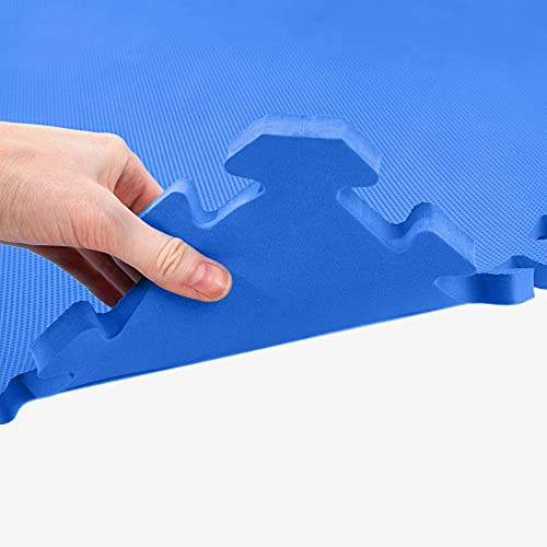 IncStores 5/8 Inch Thick Premium Soft Foam Flooring Tiles | High-Density Interlocking Foam Tiles for Vibrant Floor Protection in Your Home Gym, Playroom, and More | Royal Blue, 9 Pack