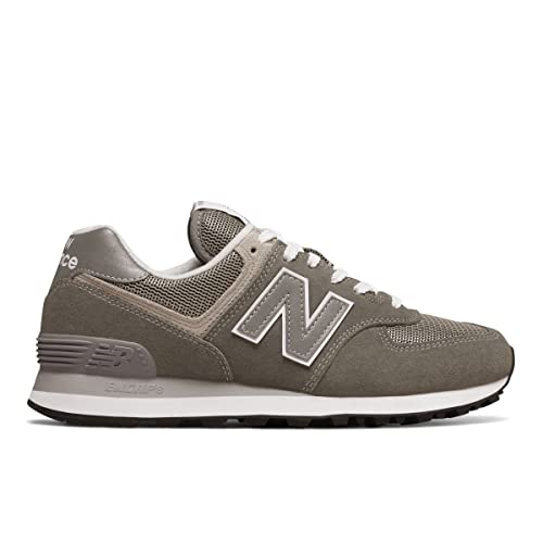 New Balance Women's 574 V2 Evergreen Sneaker, Grey/White, 11 Wide