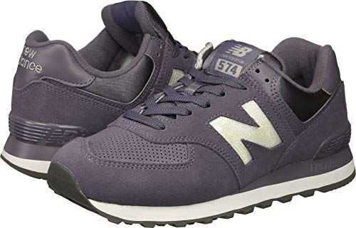 New Balance Women's 574 V2 Holiday Sparkler Sneaker, Deep Cosmic Sky/Marblehead, 11