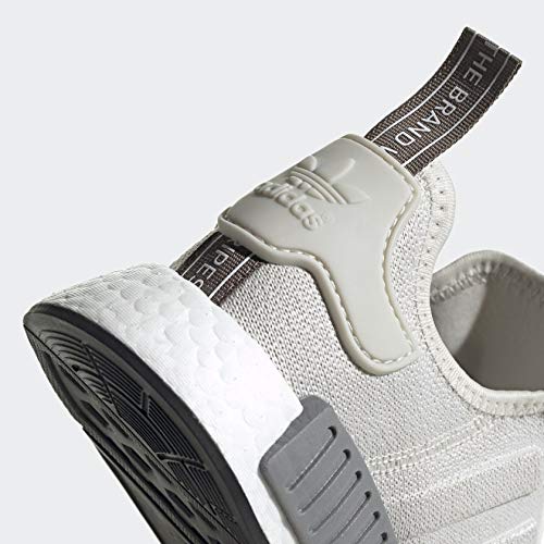 adidas Originals Women's NMD_R1 Sneaker, raw White/raw White/Black, 9.5
