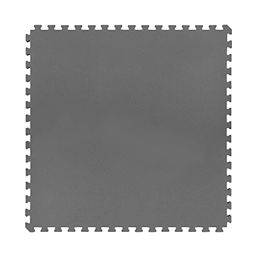 IncStores 1 Inch Thick MMA Foam Flooring Tiles | Extra Thick Interlocking Foam Tiles for Mixed Martial Arts Floor Protection in Your Home Gym, Training Facility, and More | Black/Grey, 10 Tiles