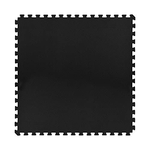 IncStores 1 Inch Thick MMA Foam Flooring Tiles | Extra Thick Interlocking Foam Tiles for Mixed Martial Arts Floor Protection in Your Home Gym, Training Facility, and More | Black/Grey, 10 Tiles