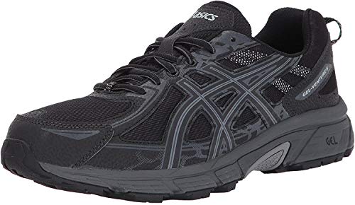 ASICS Mens Gel-Venture 6 Running Shoe, Black/Phantom/Mid Grey, 8