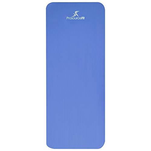ProsourceFit Extra Thick Yoga and Pilates Mat ½" (13mm) or 1" (25mm), 71-inch Long High Density Exercise Mat with Comfort Foam and Carrying Strap