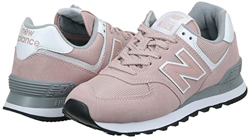 New Balance Womens 574 Core, Pink (Charm/Steel UNC), 5 (37.5 EU)
