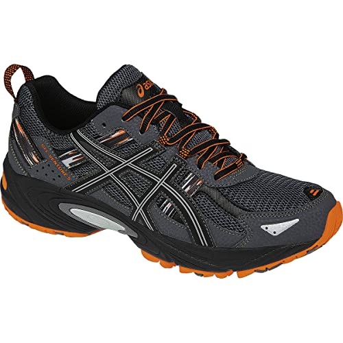 ASICS Men's Gel Venture 5 Running Shoe, Carbon/Black/Hot Orange, 12 M US