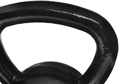 Amazon Basics Cast Iron Kettlebell with Enamel Finish, 25-Pound, Black
