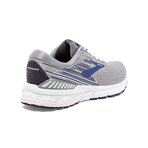 Brooks Mens Adrenaline GTS 19 Running Shoe - Grey/Blue/Ebony - 2E - 10.0