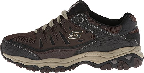Skechers mens Afterburn M. Fit fashion sneakers, Brown/Taupe, 10 X-Wide US