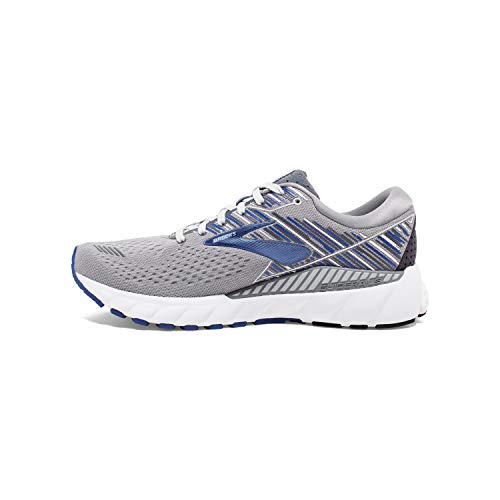 Brooks Mens Adrenaline GTS 19 Running Shoe - Grey/Blue/Ebony - 4E - 10.0