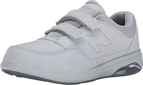 New Balance Men's 813 V1 Hook and Loop Walking Shoe, Silver Mink/Lead, 7.5 Wide