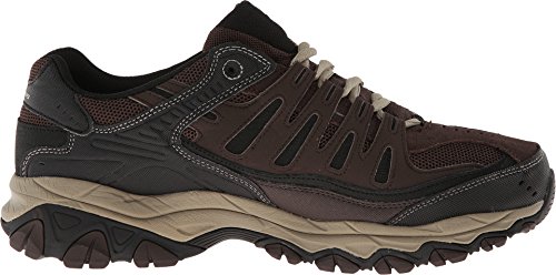 Skechers mens Afterburn M. Fit fashion sneakers, Brown/Taupe, 11 X-Wide US