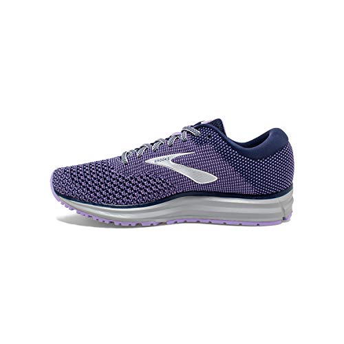 Brooks Womens Revel 2 Running Shoe - Blue/Purple Rose/Grey - B - 8.5