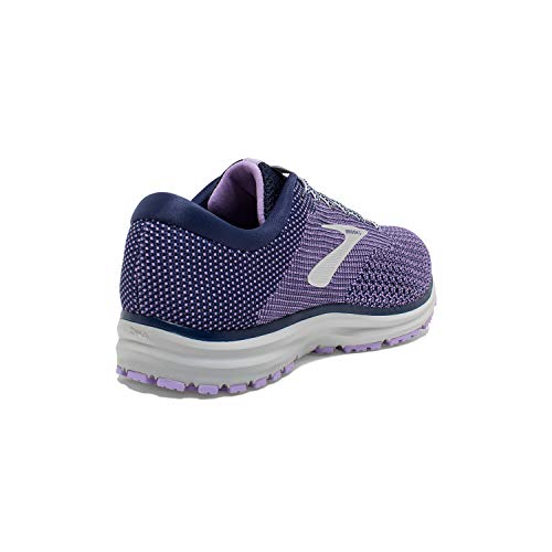 Brooks Womens Revel 2 Running Shoe - Blue/Purple Rose/Grey - B - 8.5