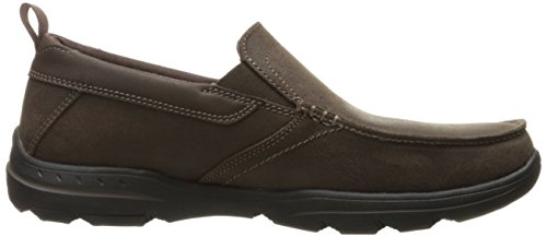 Skechers USA Men's Harper Delen Slip-On Loafer,Dark Brown Leather,11 M US