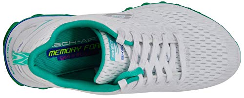 Skechers Sport Women's Skech Air Run High Fashion Sneaker, White/Mint, 7 M US