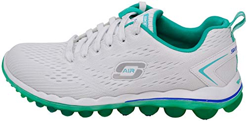 Skechers Sport Women's Skech Air Run High Fashion Sneaker, White/Mint, 7 M US