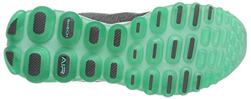 Skechers Women's Low-Top Trainers, Charcoal/Green, 11