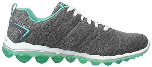 Skechers Women's Low-Top Trainers, Charcoal/Green, 11