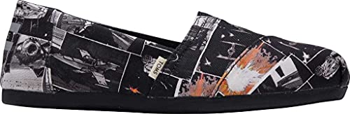 TOMS Black Star Wars Print Women's Canvas Slip-on Black 10014414 5
