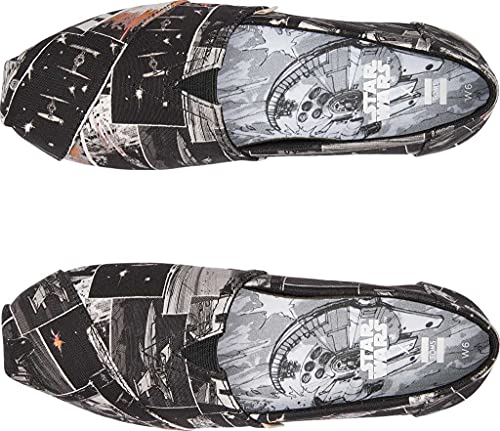TOMS Black Star Wars Print Women's Canvas Slip-on Black 10014414 5