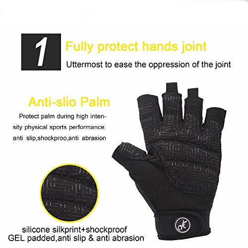 MOREOK Workout Gloves for Men Women, Weight Lifting Gloves Barehands Gloves Crossfit Gloves Ventilated Workout Gloves, Exercise Gloves with Wrist Wrap Support MK100-Orange-S