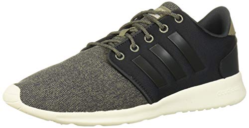 adidas Women's CloudfoamQT Racer Xpressive-Contemporary CloudfoamRunning Sneakers Shoes, carbon/carbon/trace cargo, 5 M US