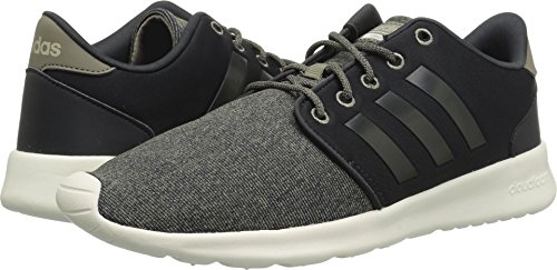 adidas Women's CloudfoamQT Racer Xpressive-Contemporary CloudfoamRunning Sneakers Shoes, carbon/carbon/trace cargo, 5 M US