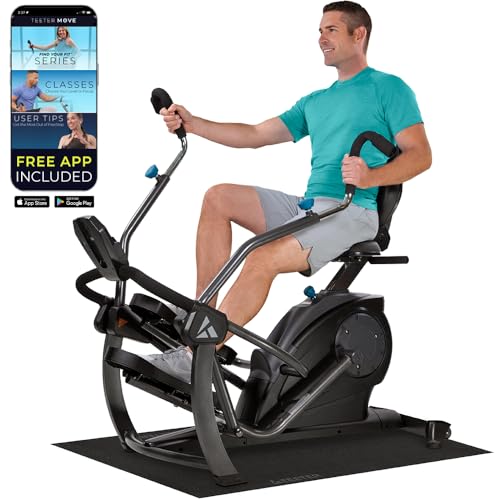 Teeter FreeStep LT1 - Recumbent Cross Trainer and Elliptical (LT1 + Mat Bundle)