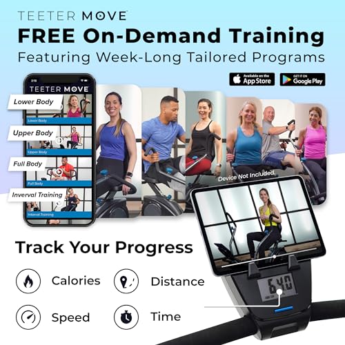 Teeter FreeStep LT1 - Recumbent Cross Trainer and Elliptical (LT1 + Mat Bundle)